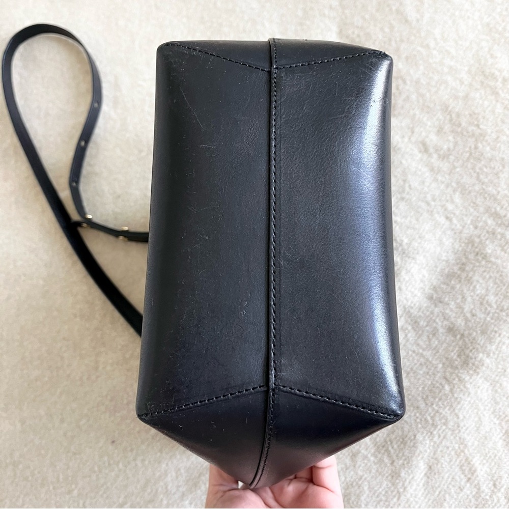 Mansur Gavriel Black Mini Leather Drawstring Bucket Crossbody - Picture 6 of 13